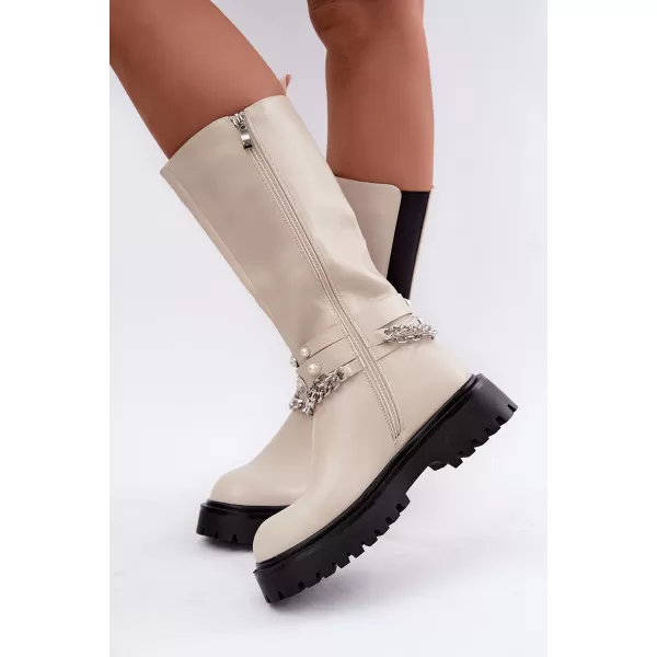  Dámské kozačky BOTO C-187 BEIGE 
