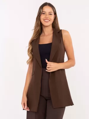 Dámská vesta RUE PARIS IT-KZ-FL5069.84 BROWN