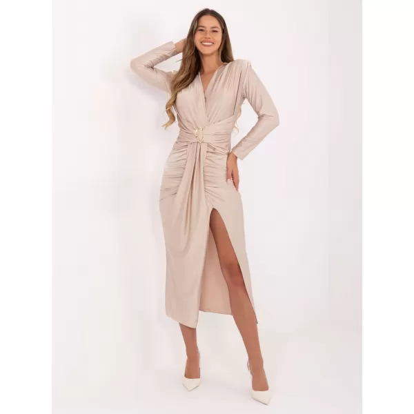  Dámské šaty ITALY MODA IT-SK-21625.84 BEIGE 