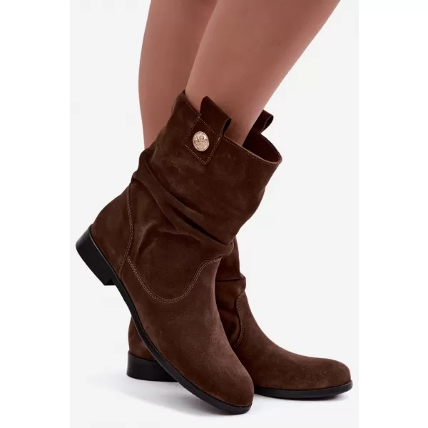  Dámské kotníkové boty ZAZOO 4210 CHOCOLATE 