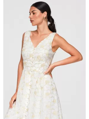 Dámské šaty OMBRE OW-DLR-E0015 WHITE