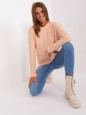 Dámský svetr WOOL FASHION ITALIA AT-SW-2335.27 PEACH