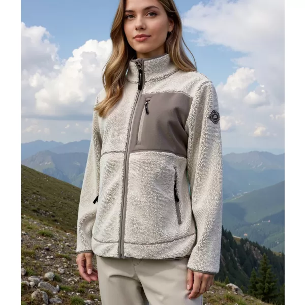  Dámská hřejivá mikina ALPINE PRO FERADA 3 DRIFTWOOD 