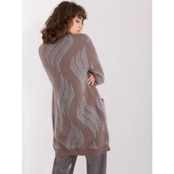  Dámský svetr WOOL FASHION ITALIA AT-SW-234501.00P DARK BROWN 