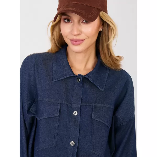  Dámská košile RUE PARIS IT-KS-FL9273.29 NAVY 
