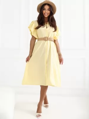 Dámské šaty ITALY MODA MI-SK-82970.86 BRIGHT YELLOW
