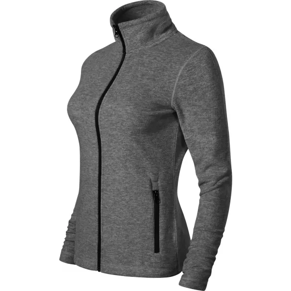  Dámská micro fleece mikina MALFINI FACTOR 853 ČERNÝ MELÍR 