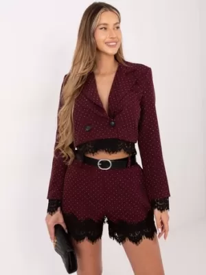 Dámské kraťasy ITALY MODA IT-SN-FL9965.88 DARK RED