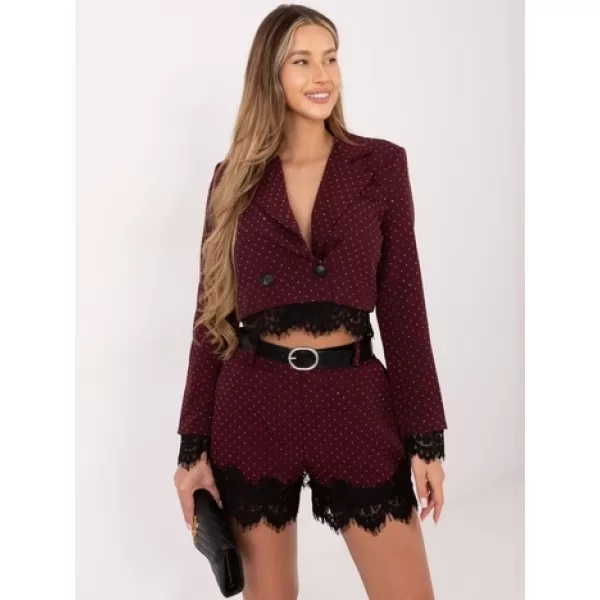  Dámské kraťasy ITALY MODA IT-SN-FL9965.88 DARK RED 