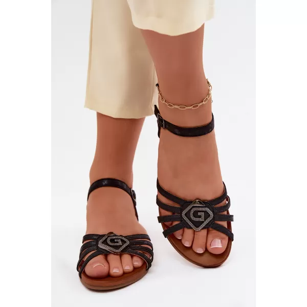  Dámské sandály S.BARSKI KV61-6056 BLACK 