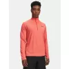 Pánské triko UNDER ARMOUR TECH TEXTURED 1/2 ZIP 1382797-690 ČERVENÁ