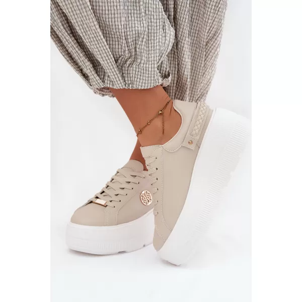  Dámské tenisky D&A LR61-7095 BEIGE 