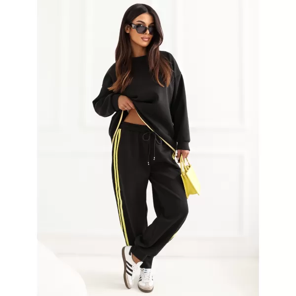  Dámská tepláková souprava RUE PARIS IT-KMPL-22216.75 BLACK 