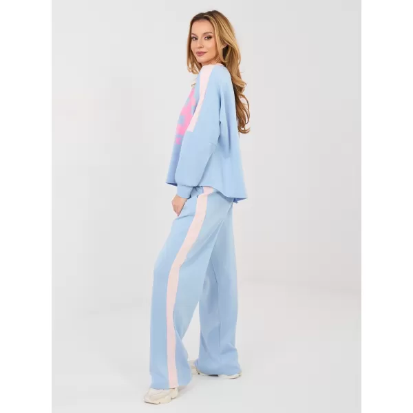  Dámská tepláková souprava RUE PARIS IT-KMPL-22177.21P LIGHT BLUE 