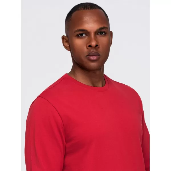  Pánské tričko OMBRE OM-LSBL-0142 RED 