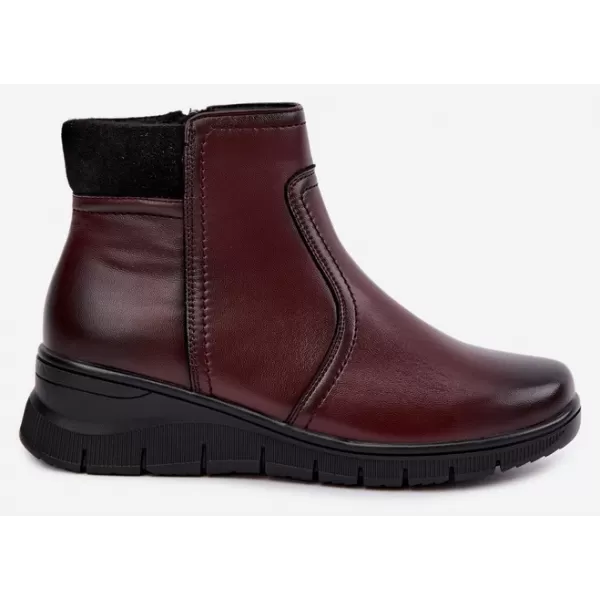 Dámské kotníkové boty VINCEZA 133116 BURGUNDY 