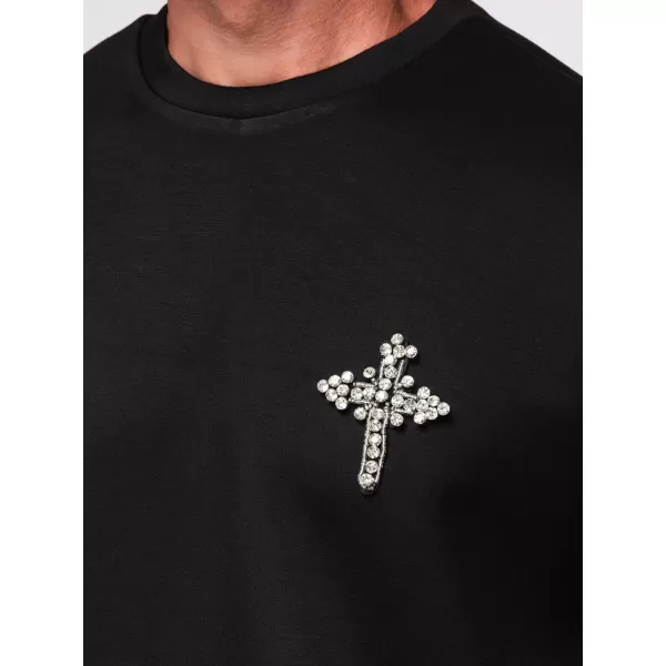  Pánská mikina OMBRE OM-SSNZ-0271 BLACK 