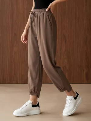 Dámské kalhoty DSTREET BÉŽOVÁ