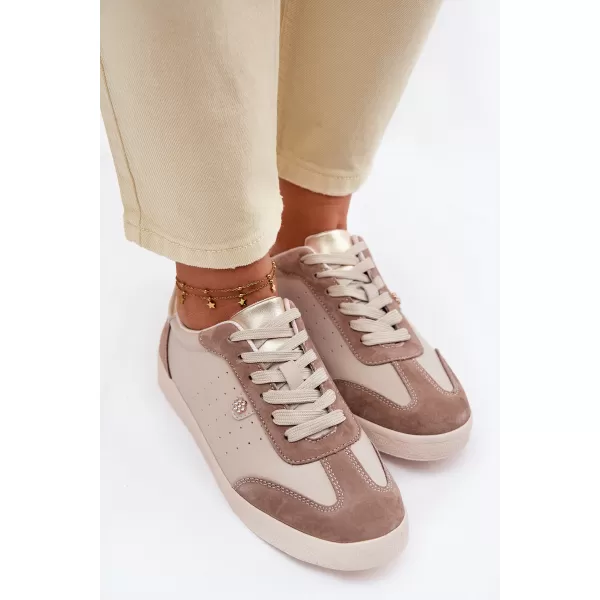  Dámské tenisky S.BARSKI LR61-7091 BEIGE 