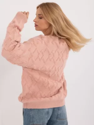 Dámský svetr WOOL FASHION ITALIA AT-SW-2361.61 BRIGHT PINK