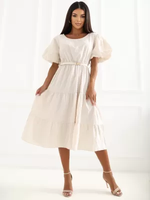 Dámské šaty ITALY MODA MO-SK-8849.78 LIGHT BEIGE