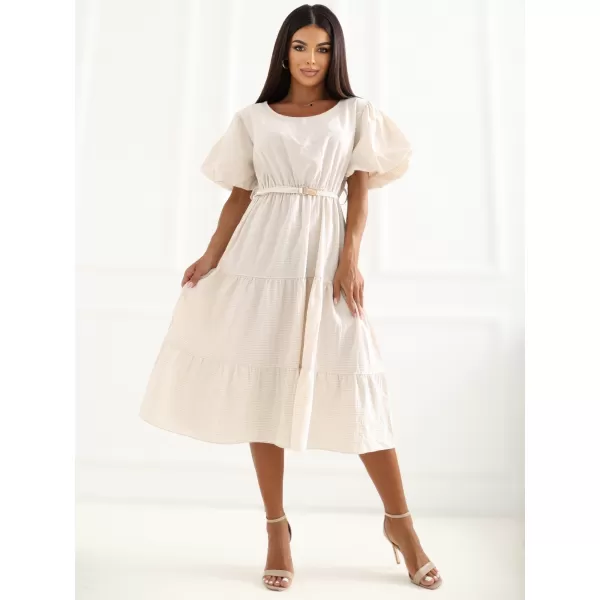  Dámské šaty ITALY MODA MO-SK-8849.78 LIGHT BEIGE 