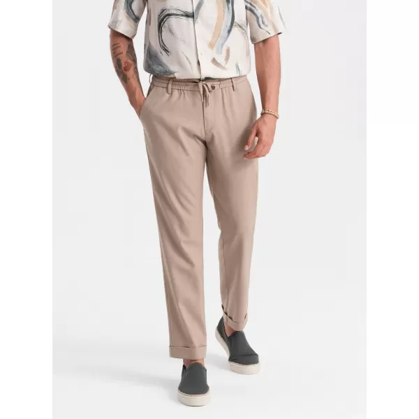  Pánské chino kalhoty OMBRE P1522 BEIGE 