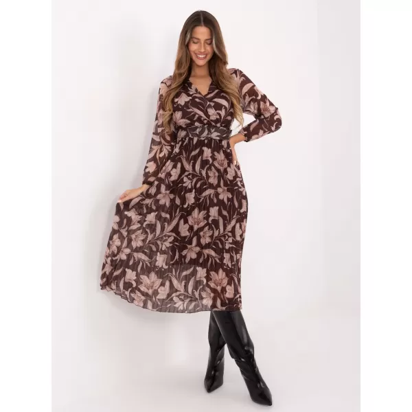  Dámské šaty ITALY MODA IT-SK-11389-1.28P BROWN 