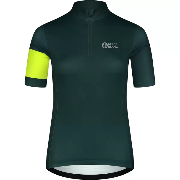  Dámský cyklo dres NORDBLANC ENTHUSIAST NBSLF8084 TMAVĚ ZELENÁ 