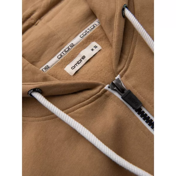  Pánská mikina OMBRE OM-SSBZ-0272 BROWN 