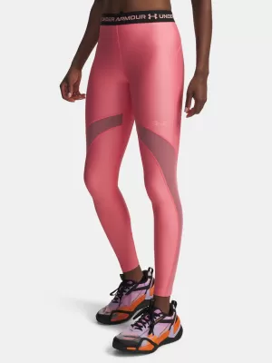 Dámské legíny UNDER ARMOUR HEATGEAR MESH LEGGING 6010009-600 RŮŽOVÁ