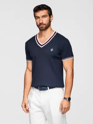 Pánské triko OMBRE OM-TSCT-0266 NAVY BLUE