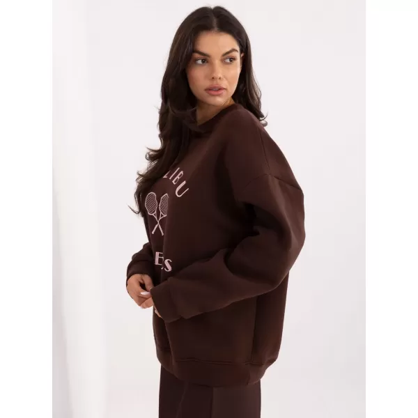  Dámská mikina FACTORY PRICE MJ-BL-H2519.34 DARK BROWN 