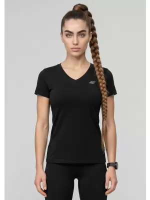 Dámské triko 4F 4FWMM00TTSHF3307 DEEP BLACK