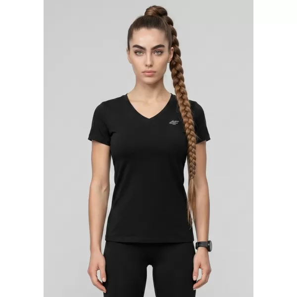  Dámské triko 4F 4FWMM00TTSHF3307 DEEP BLACK 