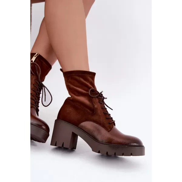  Dámské kotníkové boty VINCEZA 58665 BROWN 