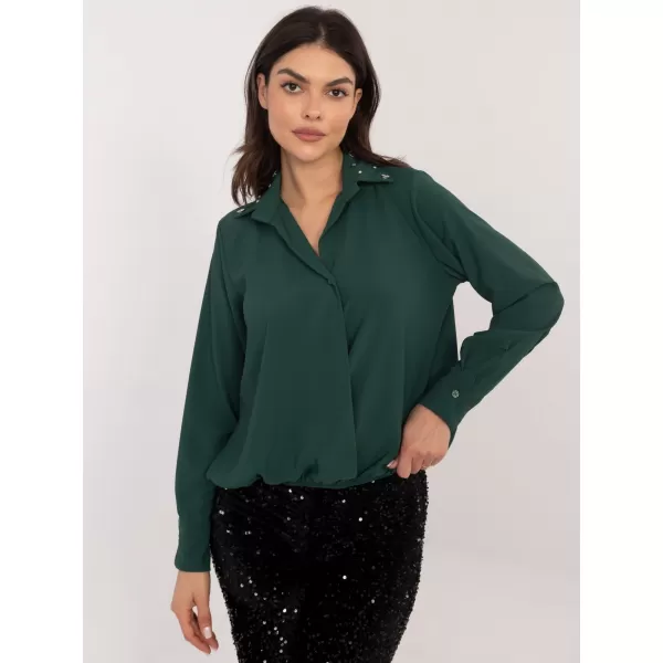  Dámská košile ITALY MODA DHJ-KS-15260.96 DARK GREEN 
