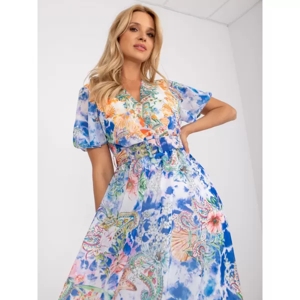  Dámské šaty ITALY MODA DHJ-SK-15967-1.01P WHITE-BLUE 