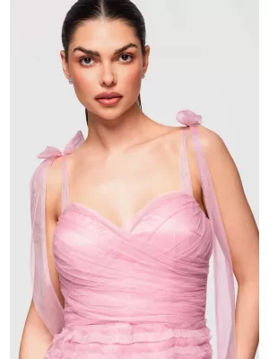 Dámské šaty LARICA LA-OM-DLR312 PINK