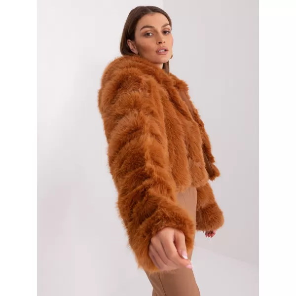  Dámská bunda WOOL FASHION ITALIA AT-KR-2378.96P LIGHT BROWN 
