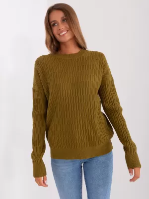 Dámský svetr WOOL FASHION ITALIA AT-SW-2338.14P OLIVE