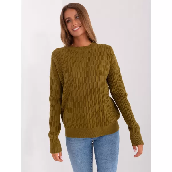  Dámský svetr WOOL FASHION ITALIA AT-SW-2338.14P OLIVE 