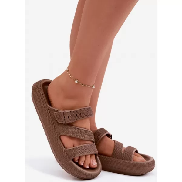  Dámské pantofle BIG STAR SHOES 42155-19 BROWN/BEIGE 