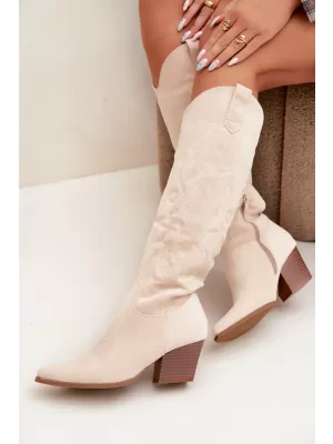 Dámské kozačky BOTO 9697A-1 BEIGE