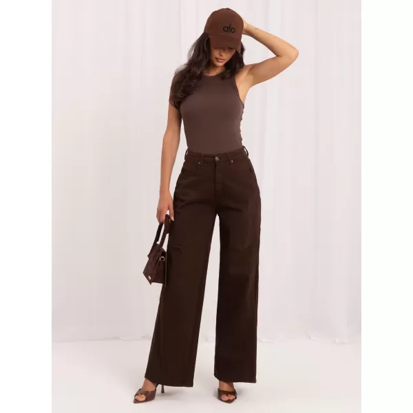  Dámské džíny ITALY MODA IR-SP-TK512.81 BROWN 