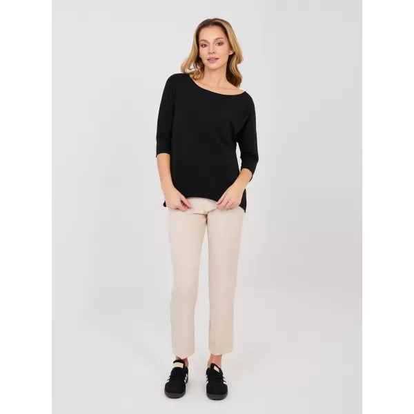  Dámská halenka RUE PARIS RV-BZ-A1187.36 BLACK 
