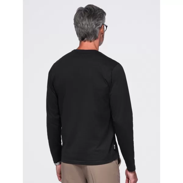  Pánské tričko OMBRE OM-LSBL-0142 BLACK 