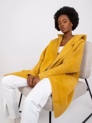 Dámský kabát FACTORY PRICE MBM-PL-1518.95P DARK YELLOW