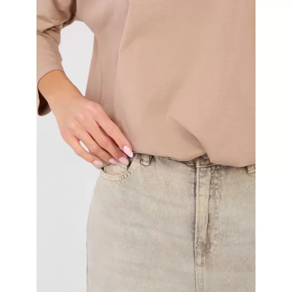  Dámské triko RUE PARIS RV-BZ-A1091.16 DARK BEIGE 