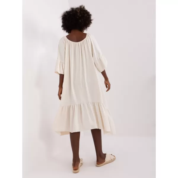  Dámské šaty ITALY MODA DHJ-SK-6057.93 LIGHT BEIGE 